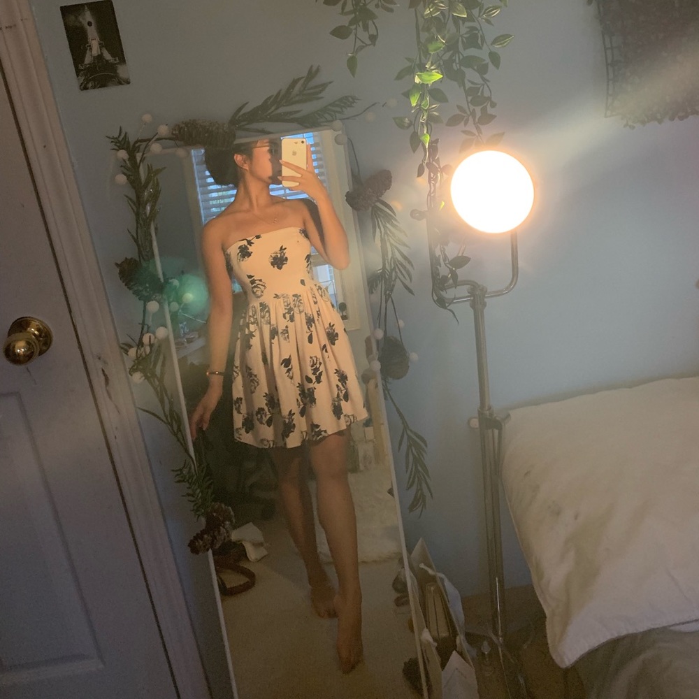 Black Rose Strapless Dress